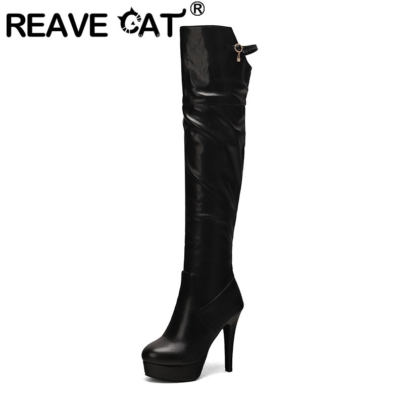 Women Fashion Over 50 - REAVE CAT 2026 Sexy Thigh Boots