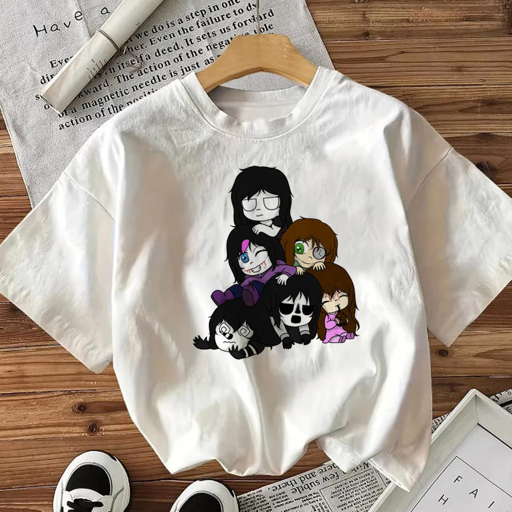 Women Fashion 80S - Creepypasta top tees girl clearance sales