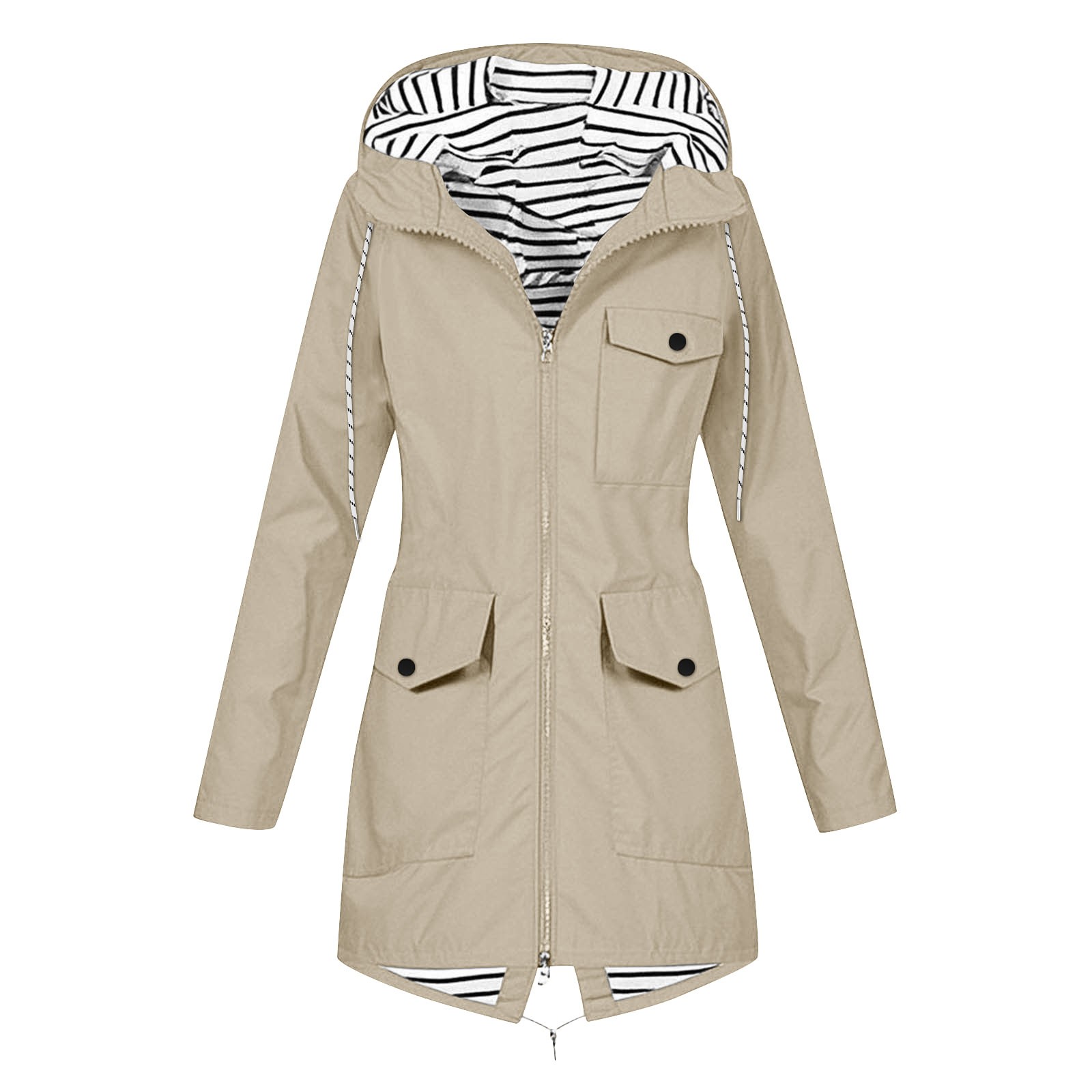 Women's Zip-up Hooded Jacket O - Women'S Fashion Rain Jacket 评论和价格