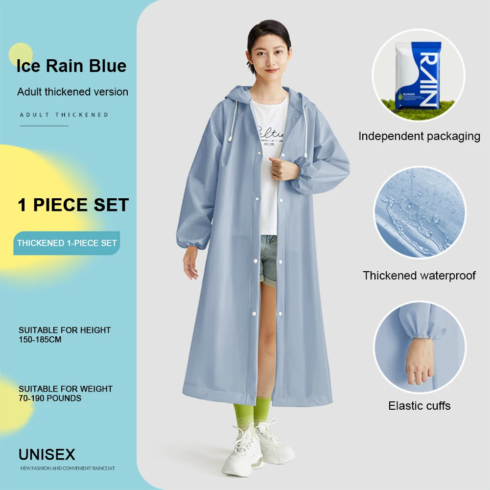 Adult Long Raincoat Non Dispos - Women'S Fashion Rain Jacket 评论和价格