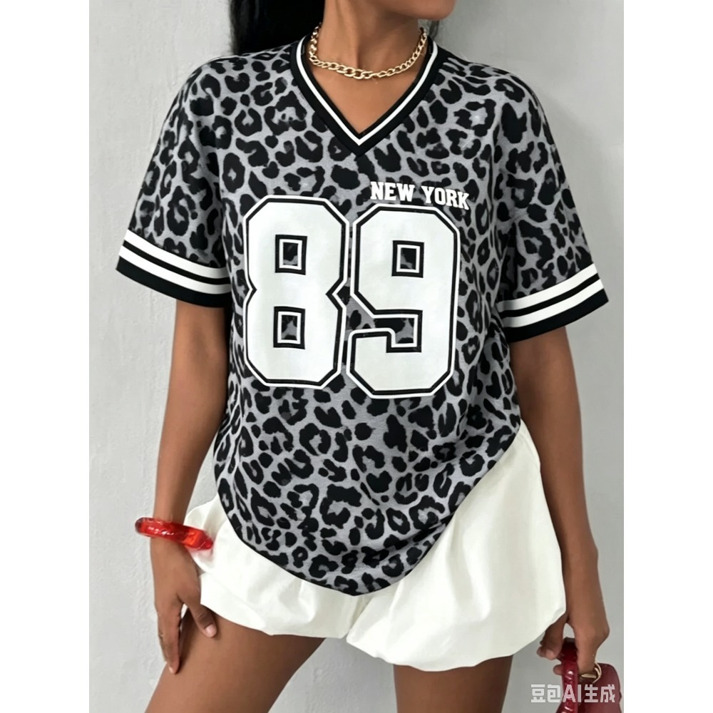 NEW YORK Print Womens Short Sl - Women'S Fashion York 评论和价格