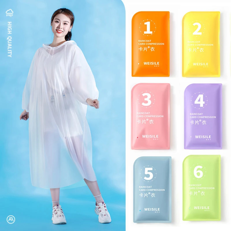 1pc Portable Thickened Raincoa - Women'S Fashion Rain Jacket 评论和价格