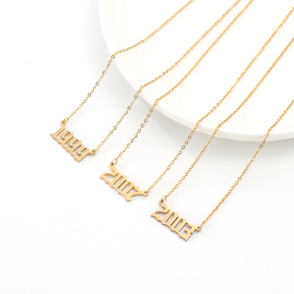 Year Number Birth Date Necklac - Women'S Fashion Year 2000 评论和价格