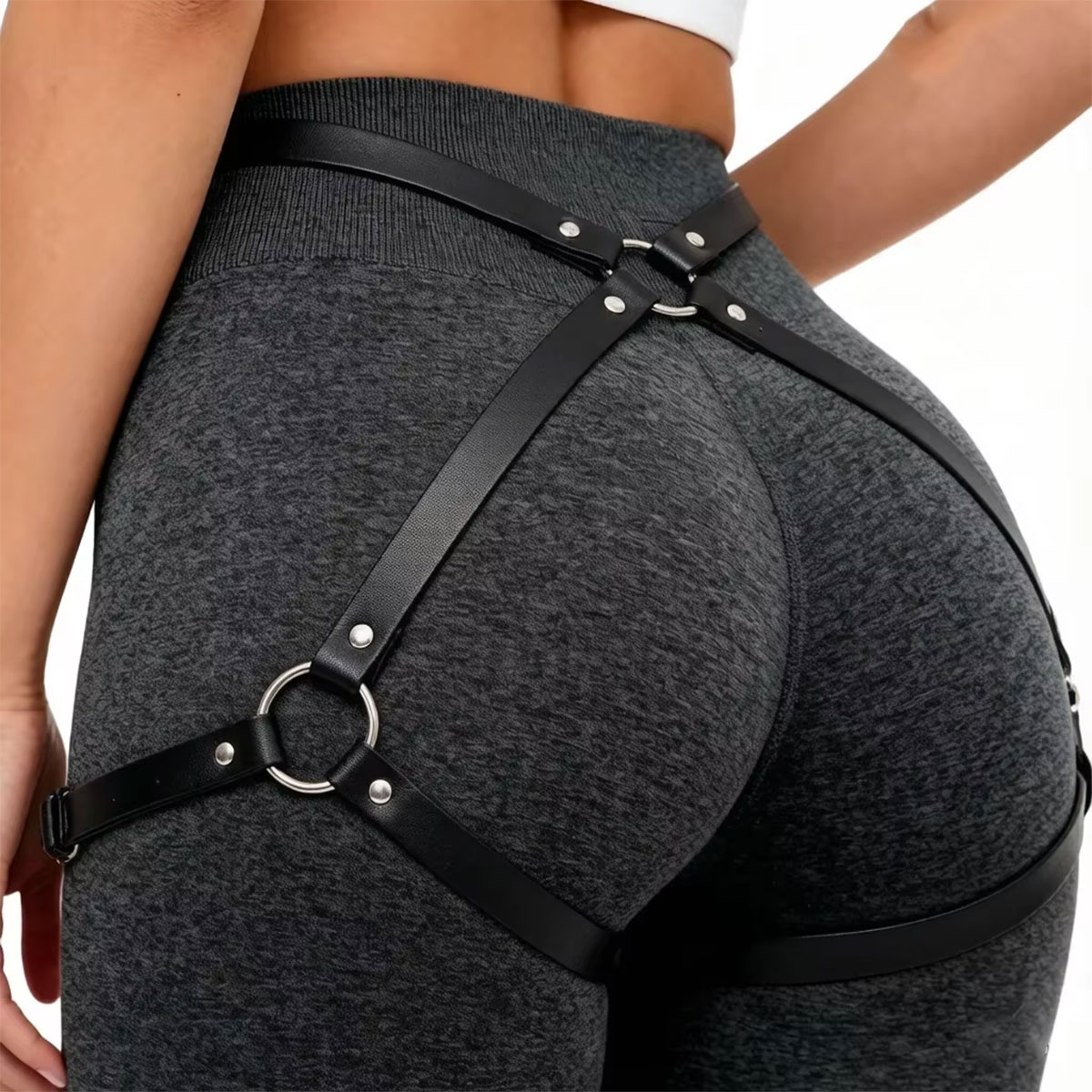 Fashion Thigh PU Leather Harne - Women'S Fashion Harness 评论和价格