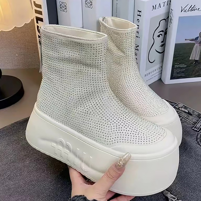 Luxury Rhinestone Woman Bootie - Women'S Fashion Korea 评论和价格