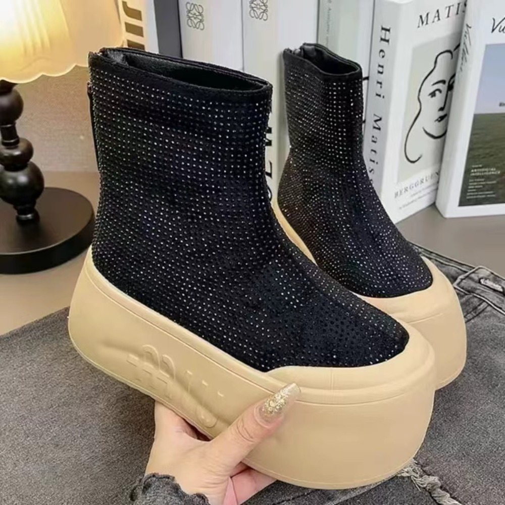 Luxury Rhinestone Woman Bootie - Women'S Fashion Korea 评论和价格