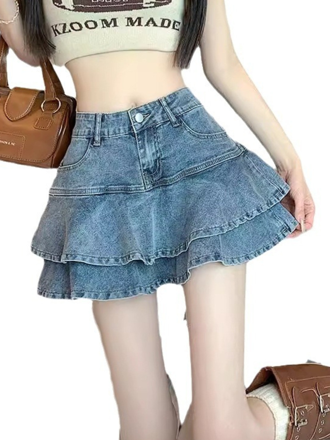 Women's Vintage Washed Denim L - Denim Shorts Women 评论和价格