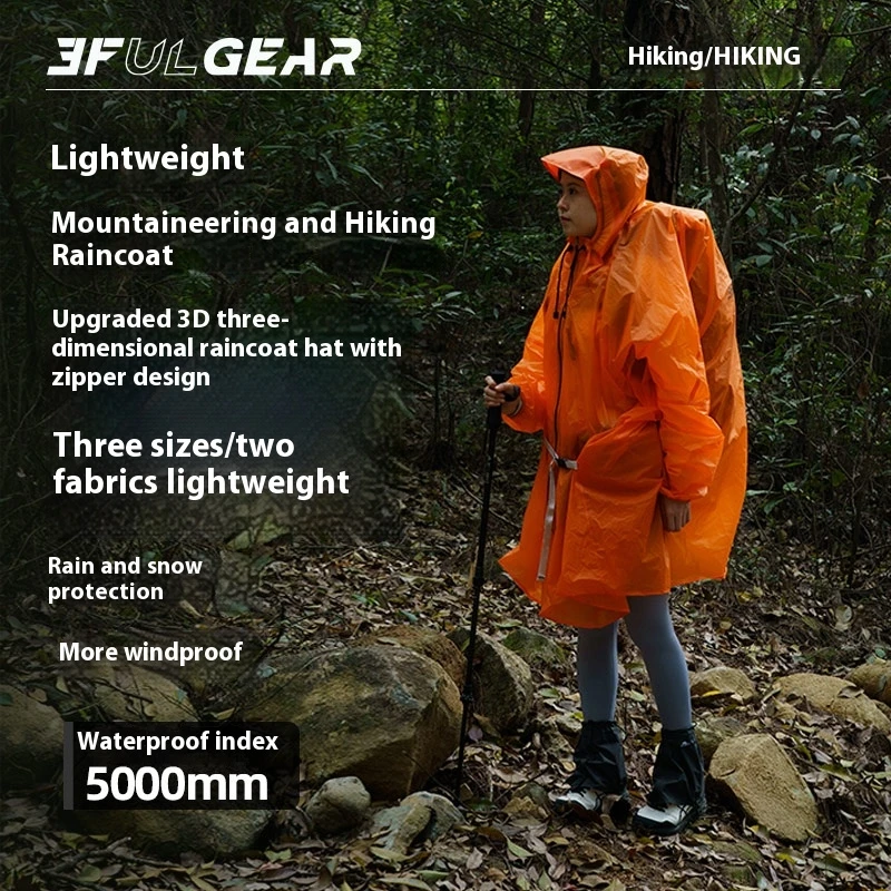3F UL GEAR Zipper Raincoat 15D - Women'S Fashion Rain Jacket 评论和价格