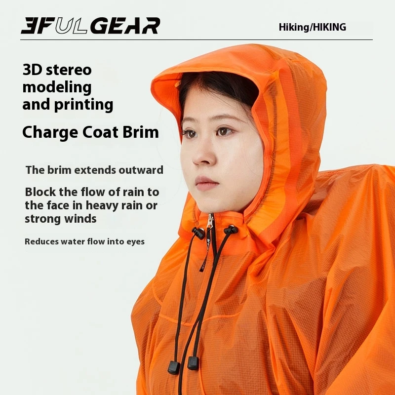 3F UL GEAR Zipper Raincoat 15D - Women'S Fashion Rain Jacket 评论和价格
