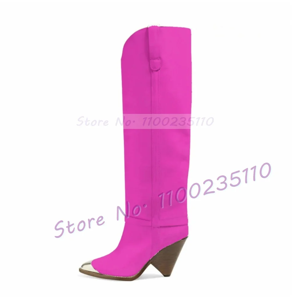 Silver Metal Toe Tan Knee-High - Women'S Fashion Knee High Boots 评论和价格