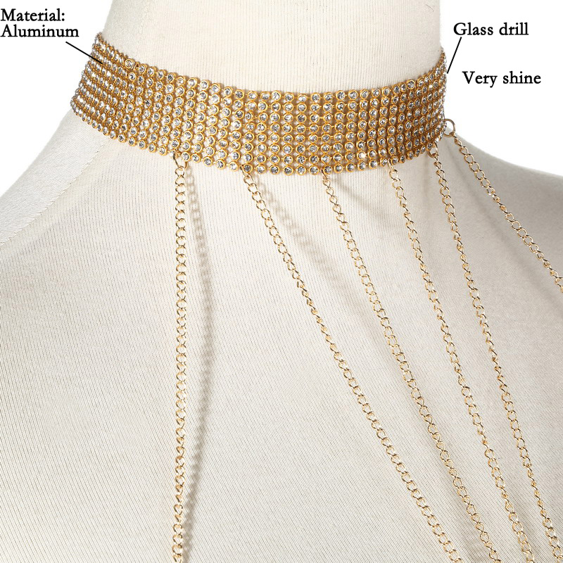 Gold Color Body Chain Women  R - Women'S Fashion Harness 评论和价格