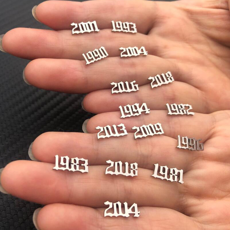 Tiny Year Number Stainless Ste - Women'S Fashion Year 2000 评论和价格