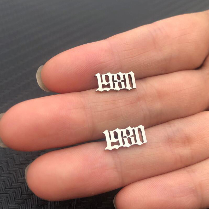 Tiny Year Number Stainless Ste - Women'S Fashion Year 2000 评论和价格
