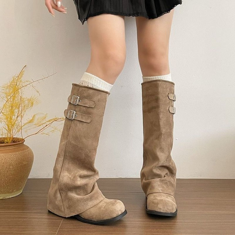 Y2K Korean Style Retro Knee‑hi - Women'S Fashion Knee High Boots 评论和价格