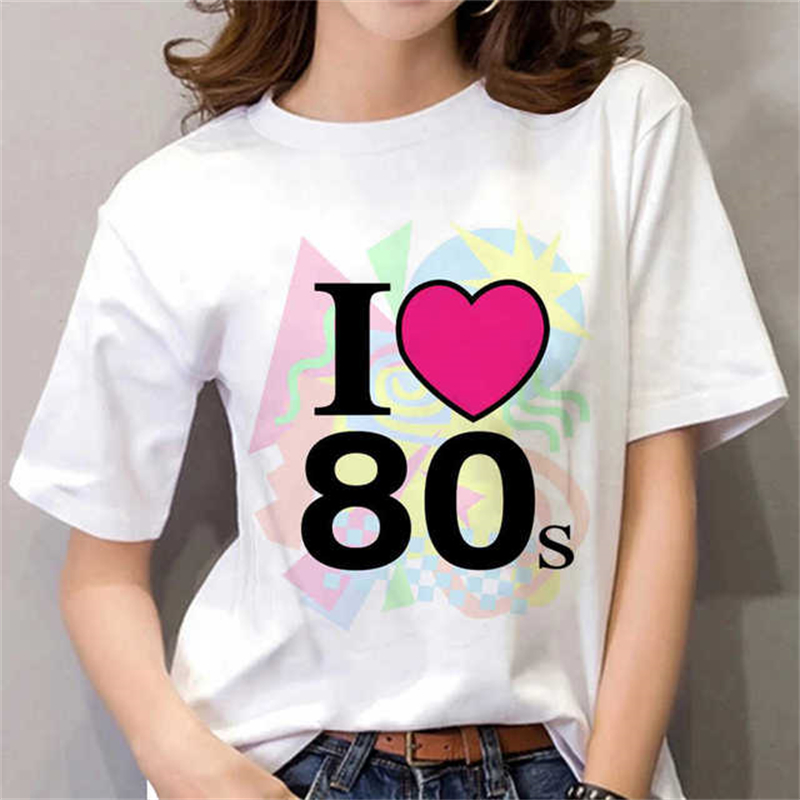 80s Womens T Shirt Femal Black - Women Fashion 80S 评论和价格