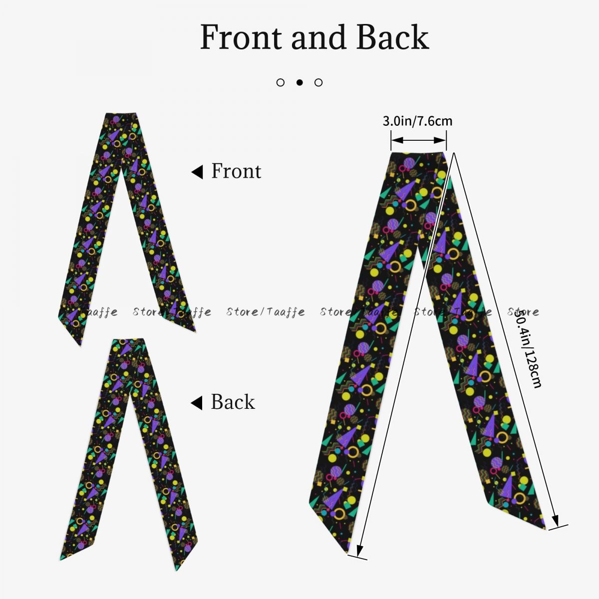 7.6x128cm Long Skinny Hair Sca - Women Fashion 80S 评论和价格