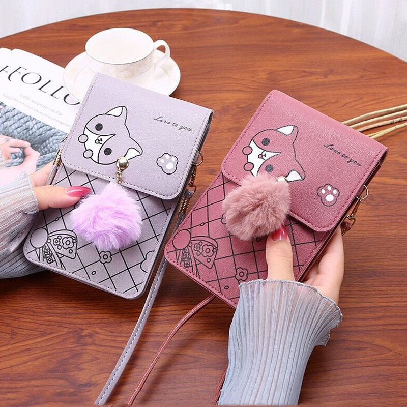 Cute Cartoon Pattern Touch-Scr - Crossbody Bag Women 评论和价格