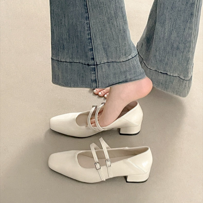 Square Toe Low Heel Women Silv - Women'S Fashion Belts 评论和价格