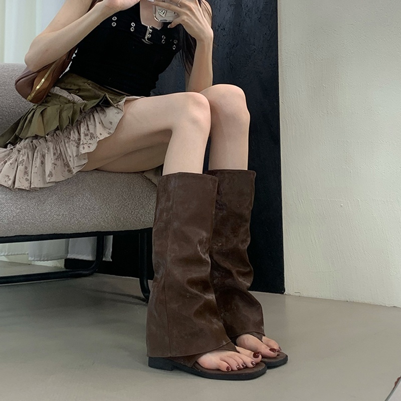 Hollow Out Women's Boots Velve - Women'S Fashion Korea 评论和价格