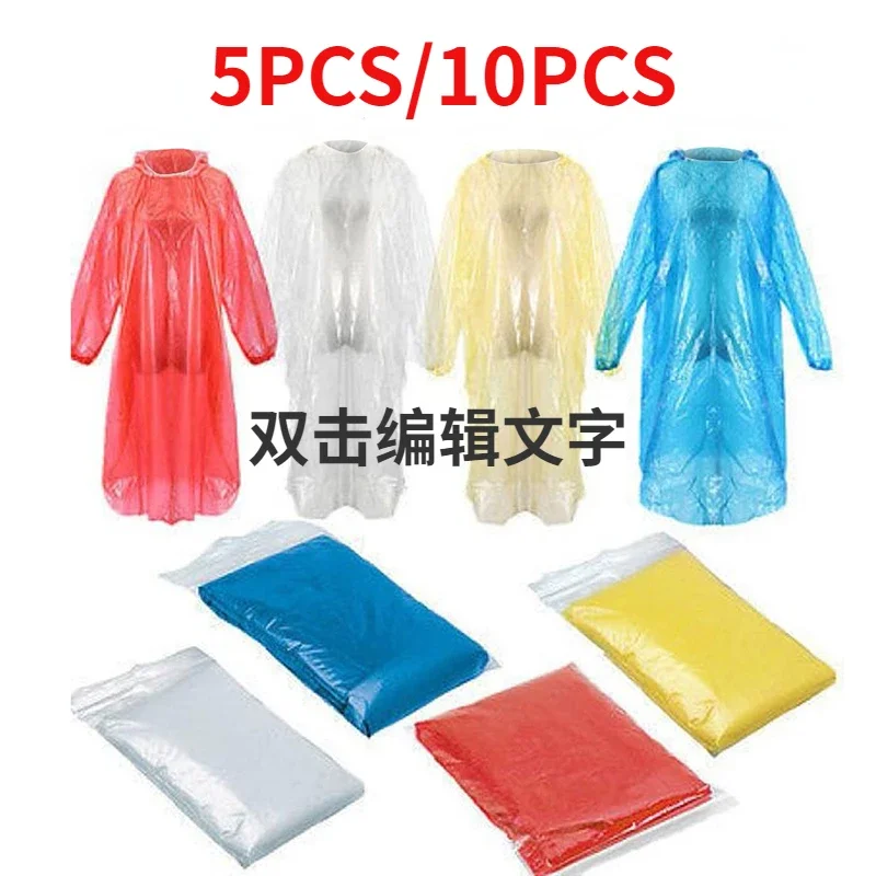 5/10PC Disposable Raincoat Adu - Women'S Fashion Rain Jacket 评论和价格