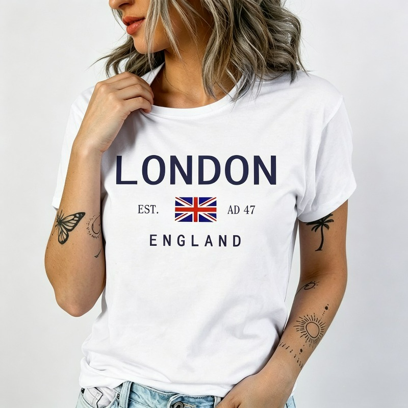 Summer Women London England T- - Women'S Fashion London 评论和价格