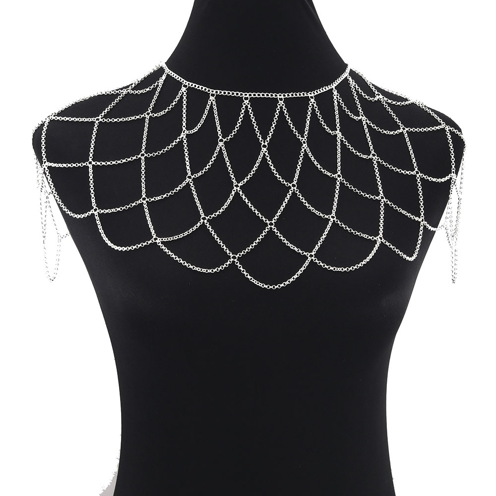 Glimmering Gold Tone Geo Mesh  - Women'S Fashion Harness 评论和价格