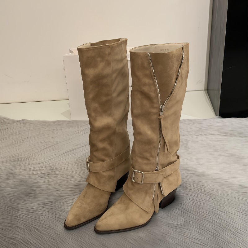 Women's Boots Vintage Suede Le - Women'S Fashion Knee High Boots 评论和价格