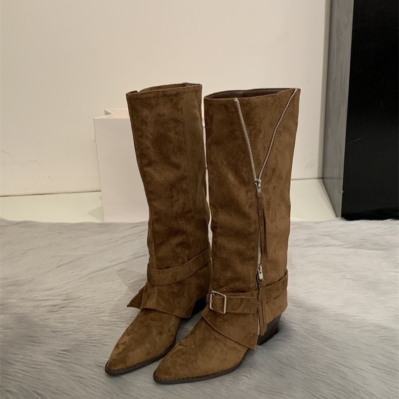 Women's Boots Vintage Suede Le - Women'S Fashion Knee High Boots 评论和价格