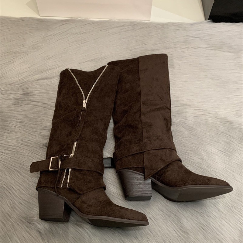 Women's Boots Vintage Suede Le - Women'S Fashion Knee High Boots 评论和价格