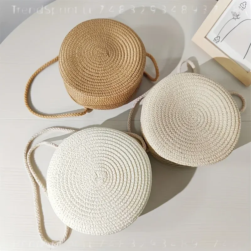 Round Woven Rattan Crossbody B - Crossbody Bag Women 评论和价格