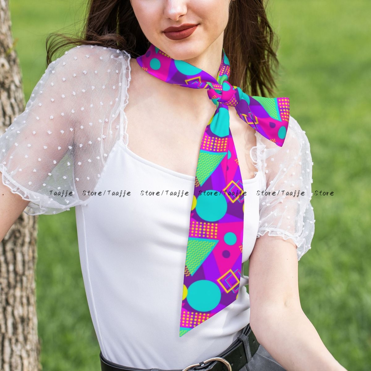 Satin Long Scarf Women Neckerc - Women Fashion 80S 评论和价格